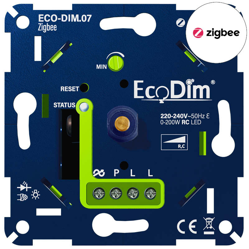 ECO-DIM.07 Led dimmer Zigbee druk/draai 0-200W
