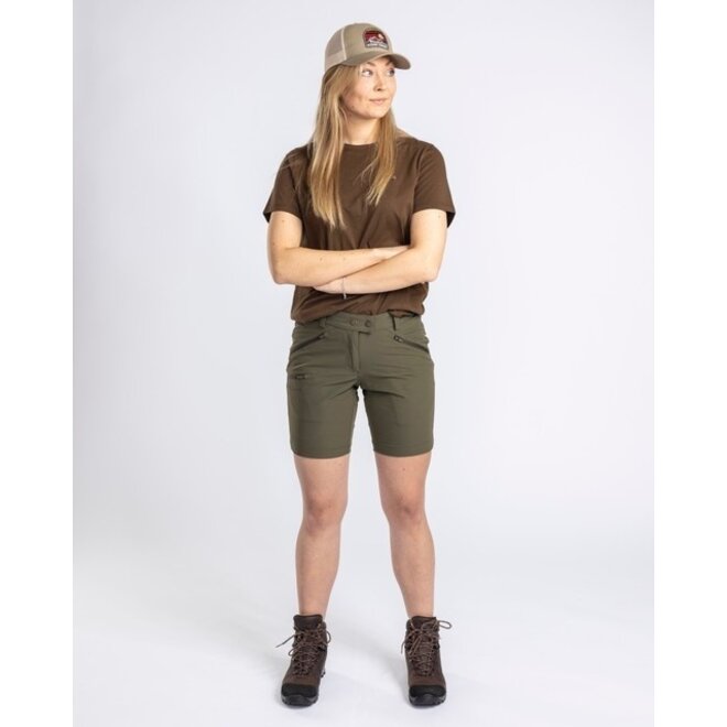 3-Pack T-Shirt - Women - Green/H.Brown/Khaki