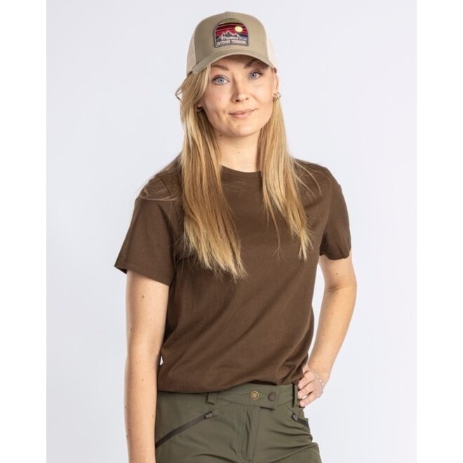 3-Pack T-Shirt - Women - Green/H.Brown/Khaki