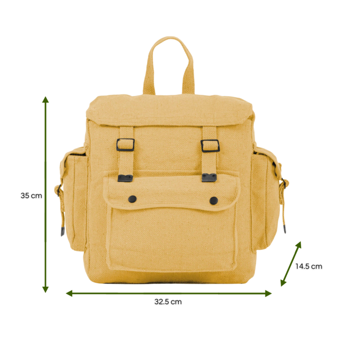 Large Web Backpack - Pocketed - Beige
