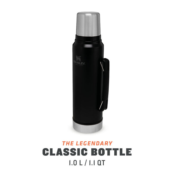 The Legendary Classic Bottle 1.0L - Matte Black Pebble