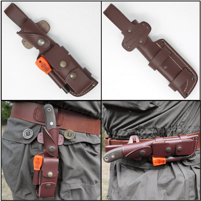 TBS Leather Brown DC4 & Firesteel Pouch Attachment