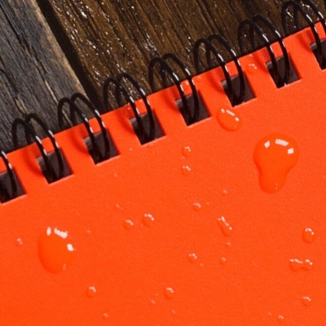 All-Weather Notebook - Top Spiraal - Oranje - Nr. OR35 - 8x13cm