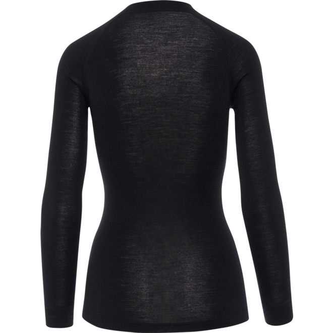 Merinowol Warm Long sleeve shirt - Dames - Black