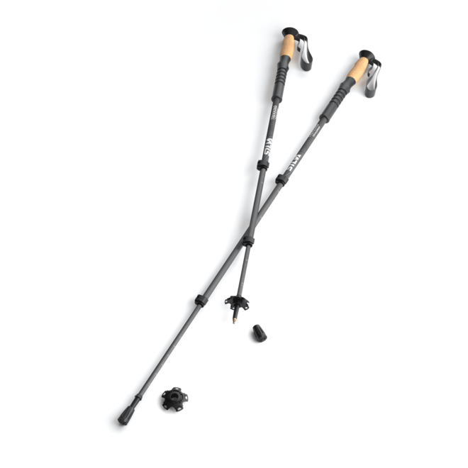 Trekking poles aluminum cork