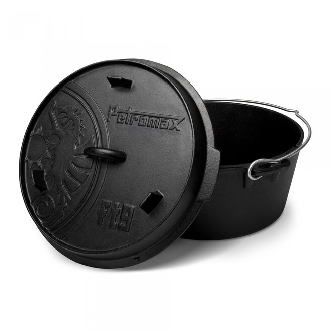 Dutch Oven FT9-9QT (zonder pootjes) Set - Pan + Deksellifter + Conditioner