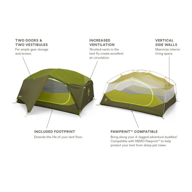 Aurora 3 Persoons Backpacking Tent - Met Footprint