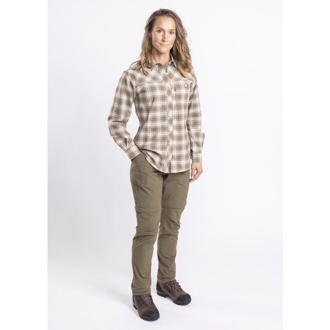 Cumbria Shirt - Women - Green/Terracotta - MAAT S