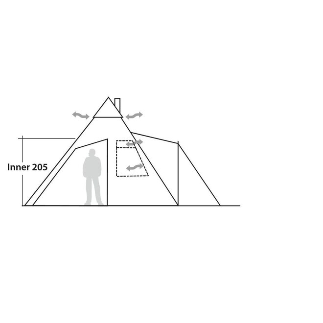 Kiowa Tipi - Binnentent -zwart