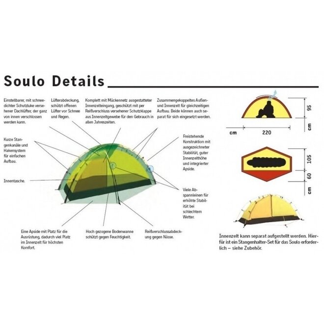 Soulo BL - 1 pers. tent - Sand