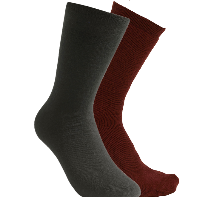 2-Pack: Liner Sock / Sock 400 - Zwart / Rust Red