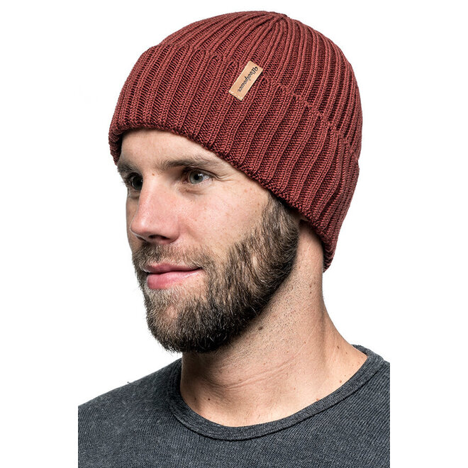 Beanie Rib - Rust Red