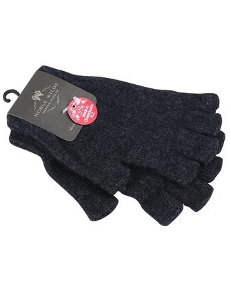 Possum/Merino Handschoenen - Korte Vingers - Black Charcoal