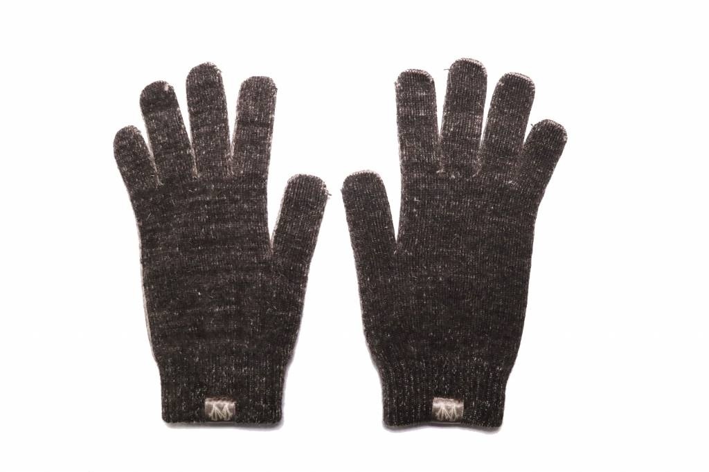 Possum/Merino Handschoenen - Lange Vingers - Black Marl