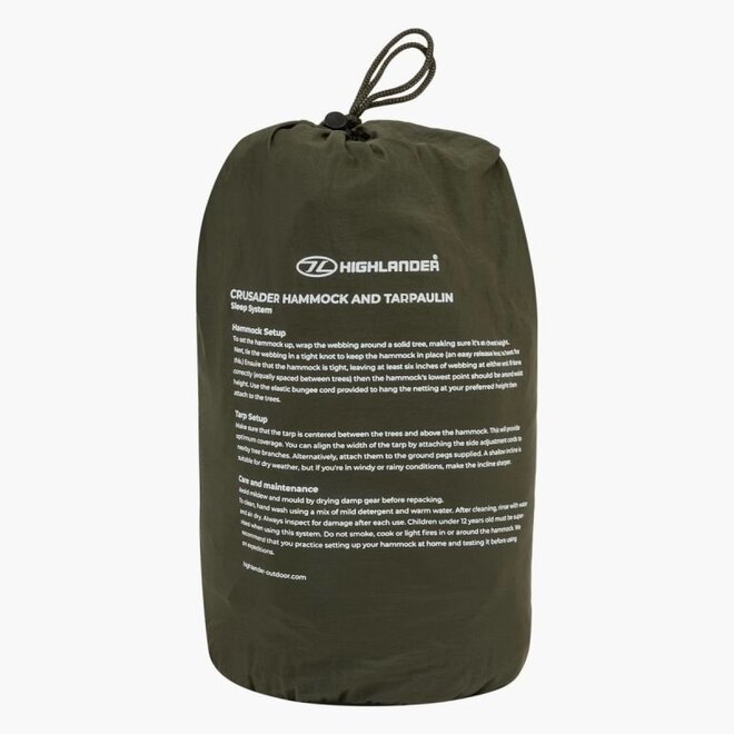 Crusader Waterproof Hammock+Tarp-Olive Green