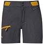 Cecilie Mtn Softshell Shorts - Solid Dark Grey/Cloudberry Yellow