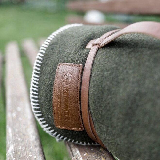 Zachte Wollen Deken (150x200) Mosgroen/zwart