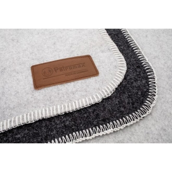 Zachte Wollen Deken (150x200) Rookwit/grijs