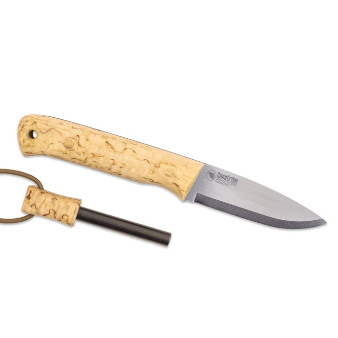 Woodsman Curly Birch met Firesteel - Sleipner Steel