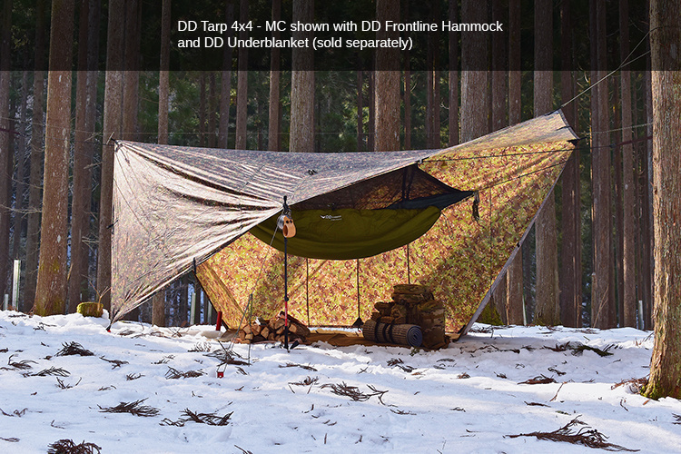 【DD Hammocks】DD Tarp 4×4 DD Hammocks Tarp 4x4 – Multicam - Bushcraftshop.nl