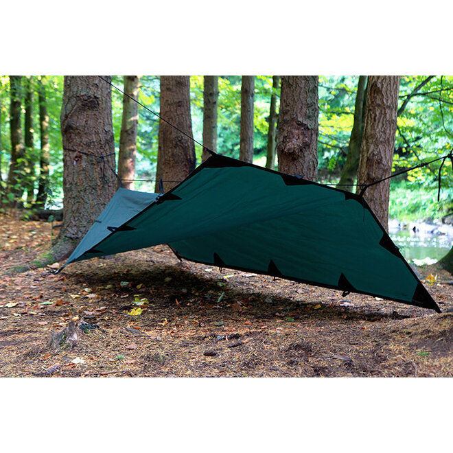 DD SuperLight Tarp XL – Telone Impermeabile Ultraleggero 4,5x2,9m – Verde Oliva Con Picchetti E Tiranti Inclusi