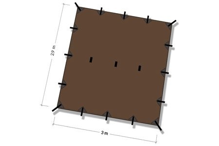 Superlight Tarp 3 - Coyote Brown