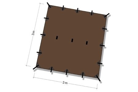 Tarp 3x3 – Coyote Brown