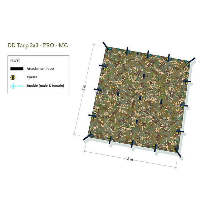 Tarp 3x3 Pro - Multicam