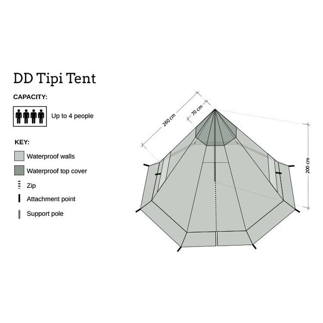 Tipi Tent 4-Persoons