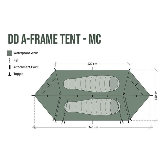 A-Frame Tent 2-Persoons Multicam