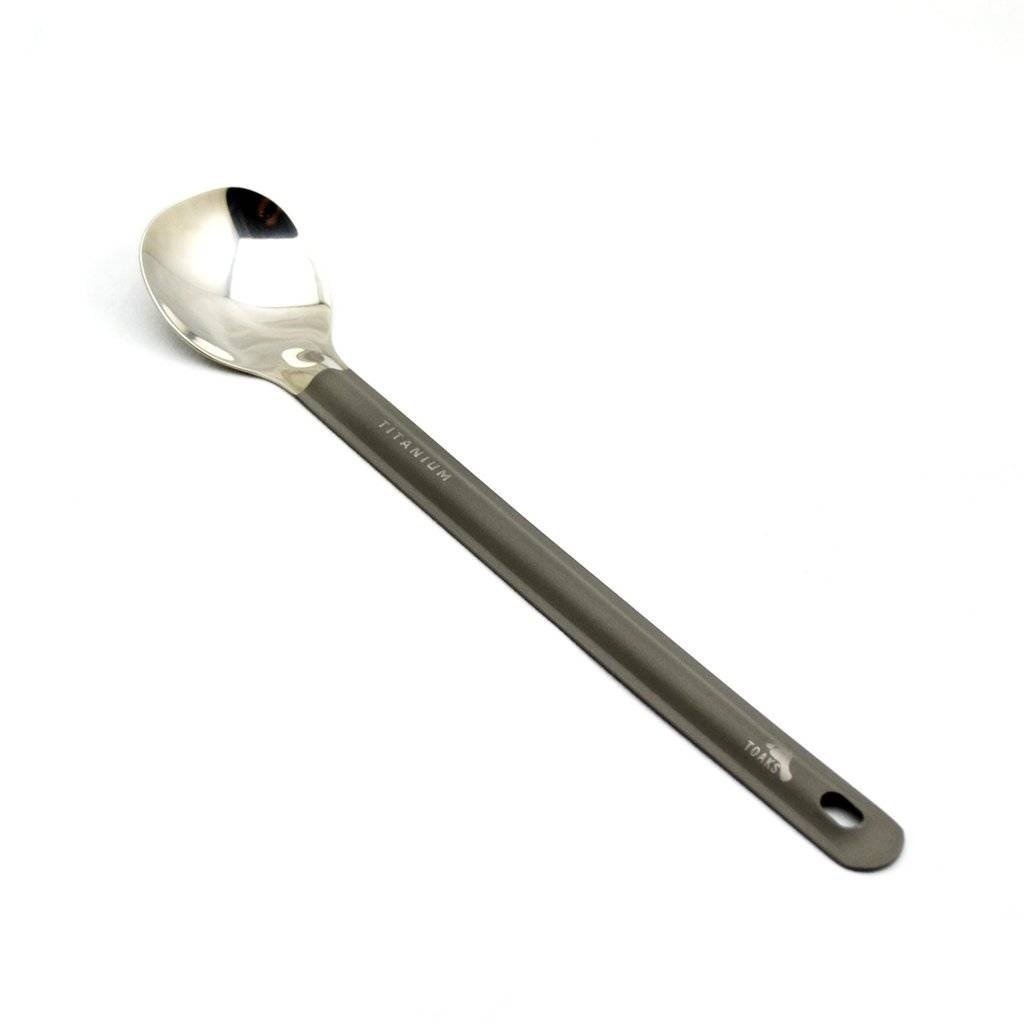 Titanium Lepel - Lange Steel - Gepolijste Spiegel