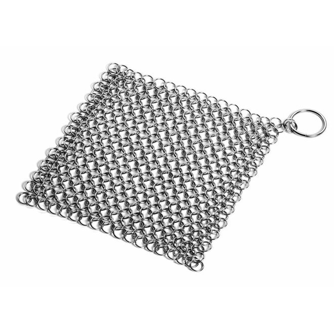 Chain Mail Scrubber voor Gietijzeren Pannen