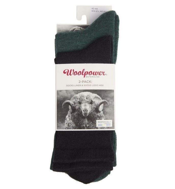 2 Pack: 400 Sokken / Liner Sock - Forest Green/Black