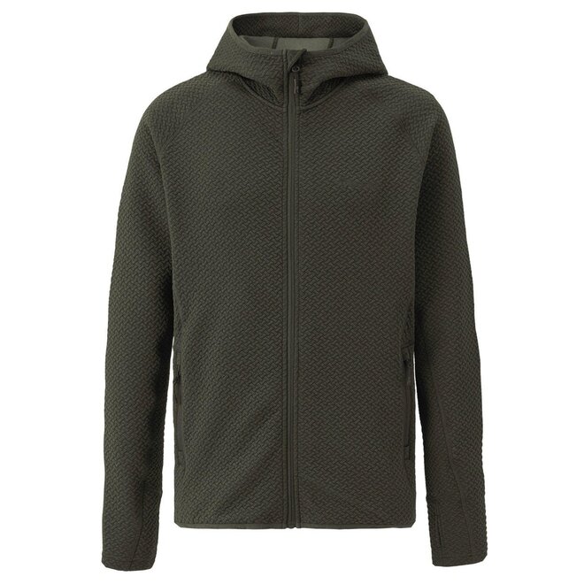 Everyday Travel Full Zip Sweater - Dark Green Melange