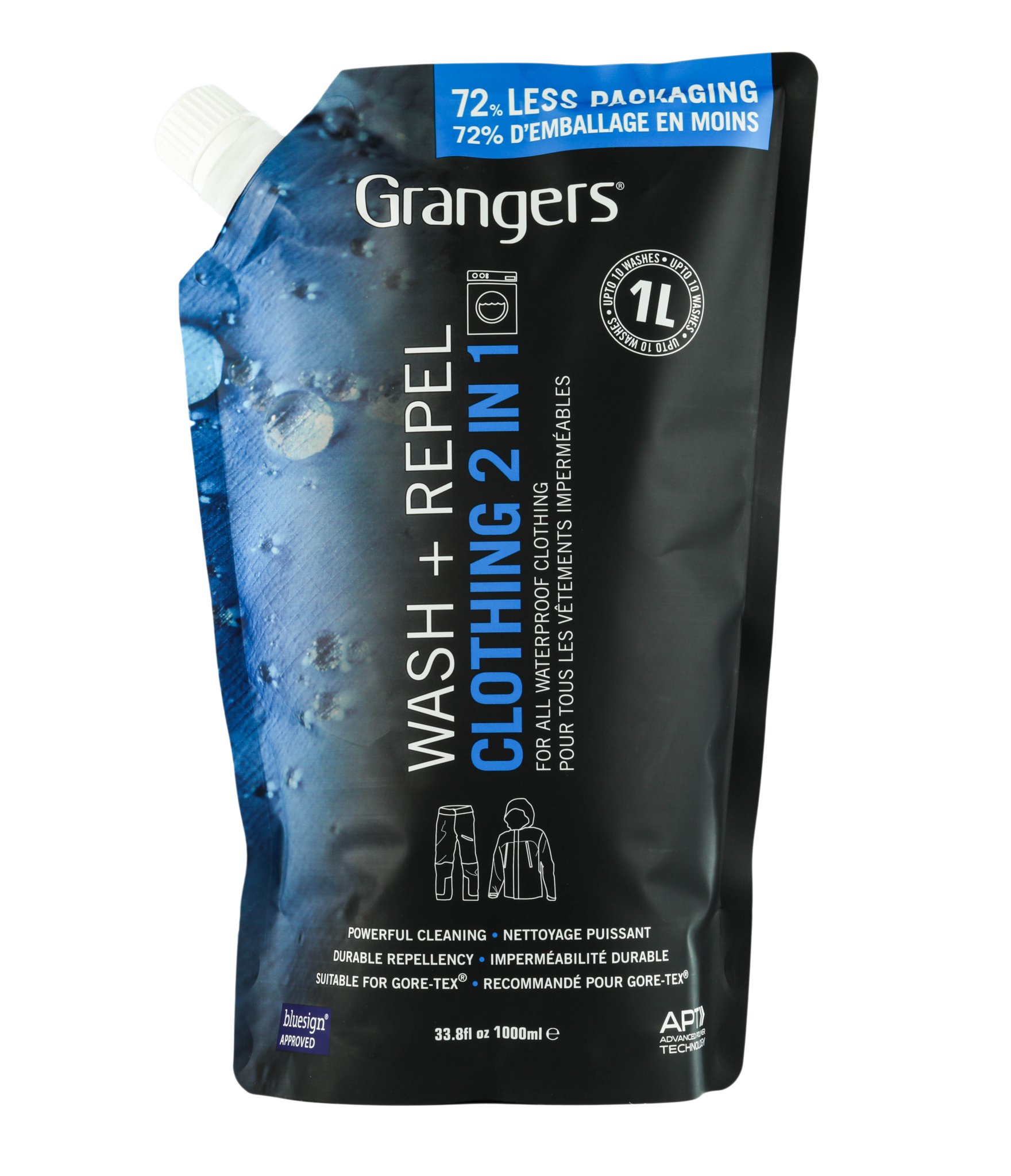 2 in 1 Wash + Repel kleding 1L
