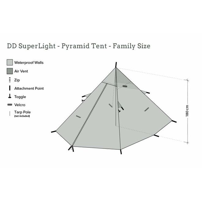 SuperLight Pyramid Tent - Family Size