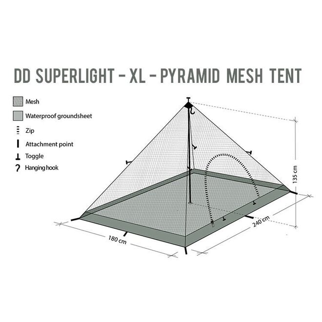SuperLight - XL - Pyramid Mesh Tent