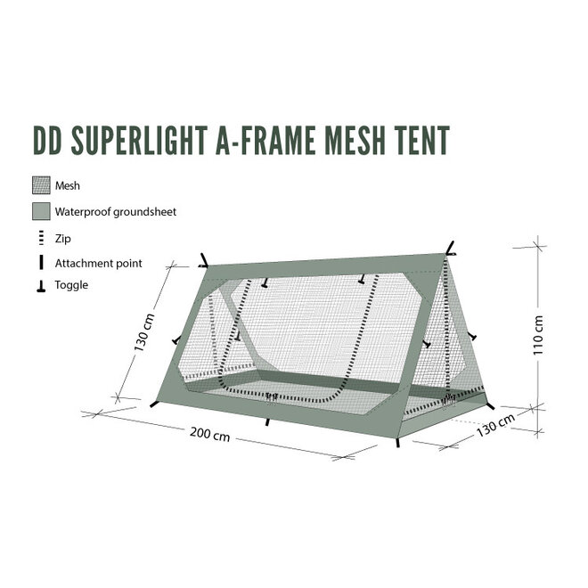 Superlight A-Frame Mesh Tent
