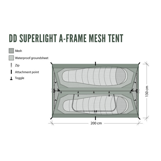 Superlight A-Frame Mesh Tent