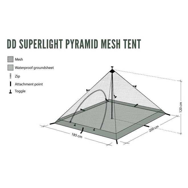 Superlight Pyramid Mesh Tent