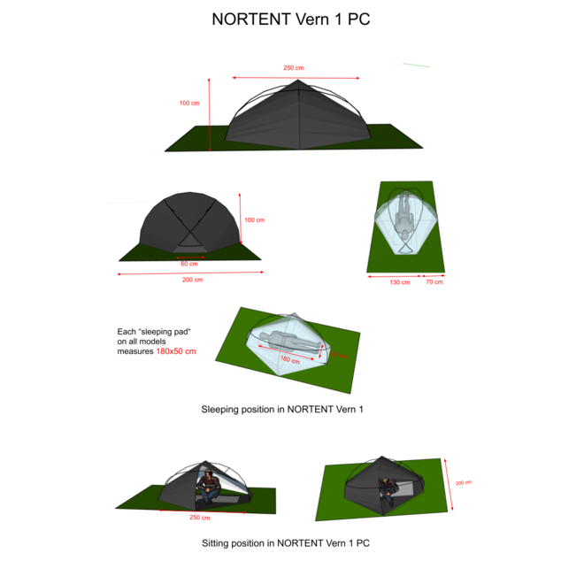 Vern 1  PC Tent - Oak Brown