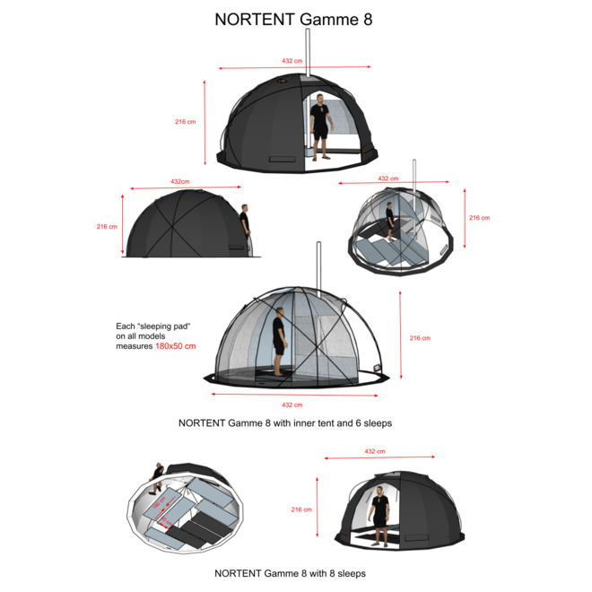 Gamme 8 Tent 8-Persoons Grey