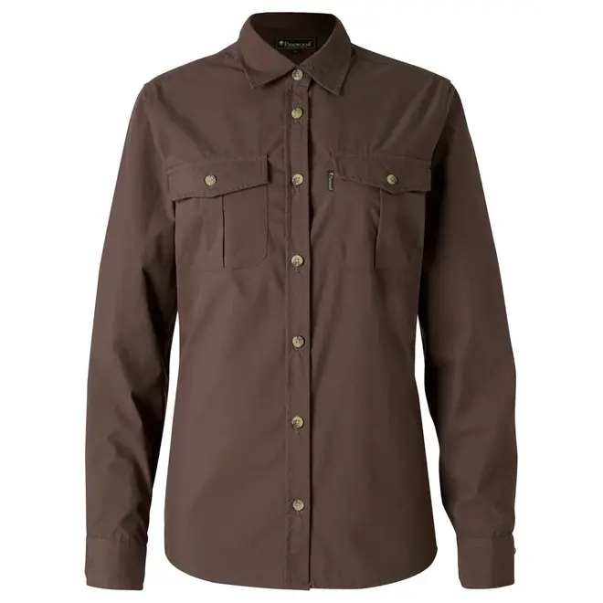 Dames- InsectSafe Poplin Long Sleeve Shirt - Dark Olive (3228)