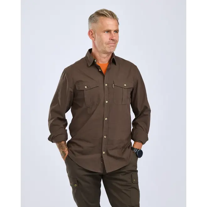 InsectSafe Poplin Long Sleeve Shirt - Dark Olive (5228)