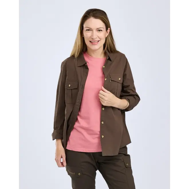 Dames- InsectSafe Poplin Long Sleeve Shirt - Dark Olive (3228)