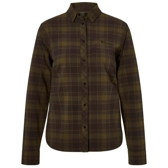 Dames - Abisko Trekking InsectSafe Long Sleeve Shirt - Dark Olive / D. Sandstone (3222)