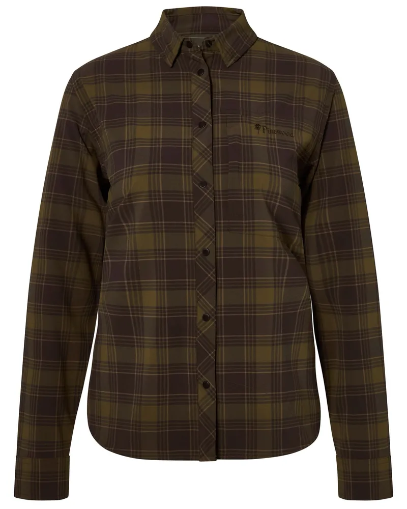 Dames - Abisko Trekking InsectSafe Long Sleeve Shirt - Dark Olive / D. Sandstone (3222)
