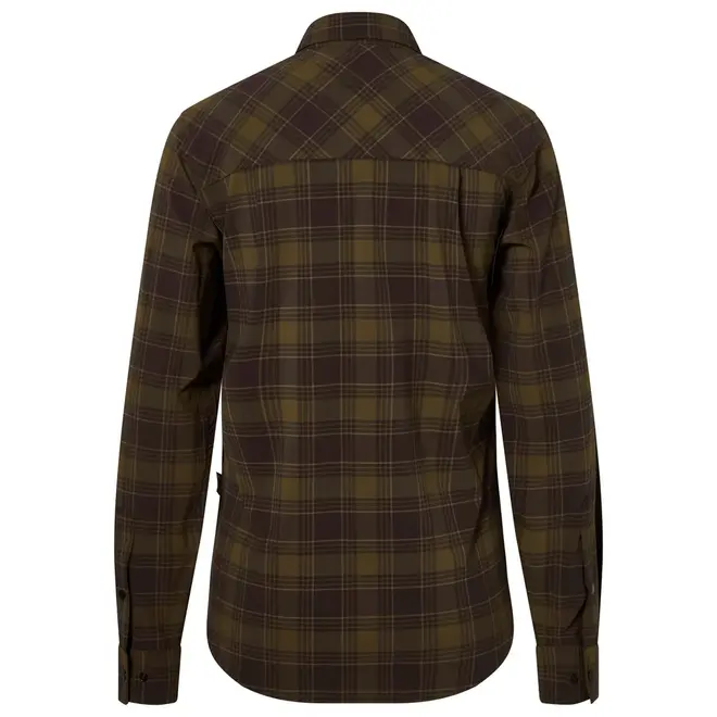 Dames - Abisko Trekking InsectSafe Long Sleeve Shirt - Dark Olive / D. Sandstone (3222)