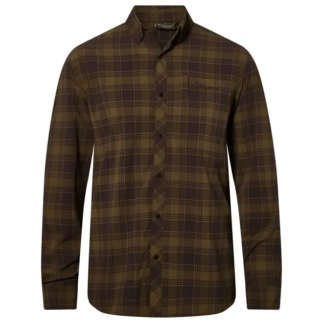 Abisko Trekking InsectSafe Long Sleeve Shirt - Dark Olive / D. Sandstone (5222)