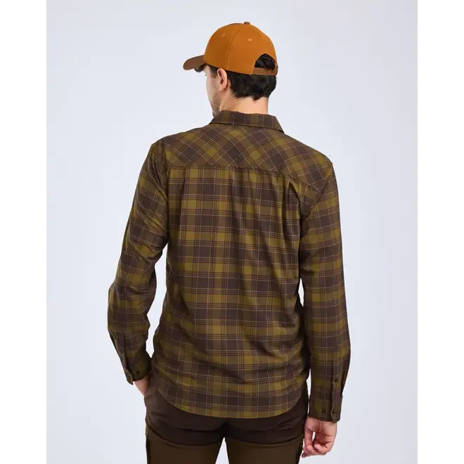 Abisko Trekking InsectSafe Long Sleeve Shirt - Dark Olive / D. Sandstone (5222)